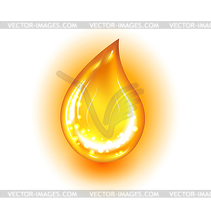 Yellow drop  - vector EPS clipart