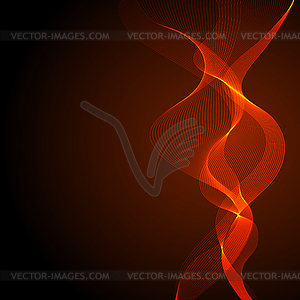 Colorful background with red curves lines.  - vector image