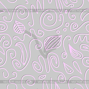 Circles and swirls seamless pattern - vector image