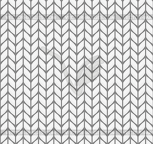 Flat knitting seamless pattern - vector clip art