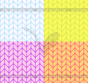 Flat knitting seamless pattern - vector clipart