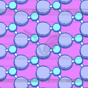 Sketch water molecule in vintage style - vector image