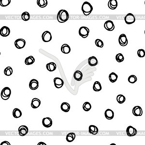 Circles and swirls seamless pattern - vector image