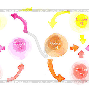 Sketch watercolor infographic - vector clipart