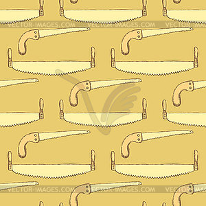 Sketch saws for wood in vintage style - vector clipart