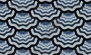 Seamless scale wavy pattern - vector image