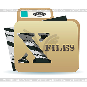 X files folder icon - vector clip art