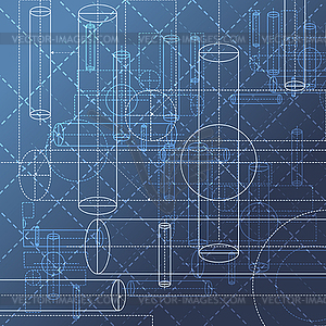 Technical drawing abstract background - vector image