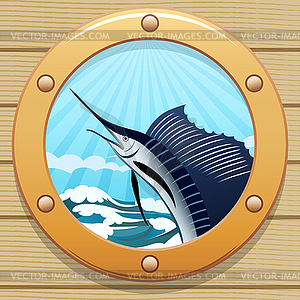 Sail fish - vector EPS clipart