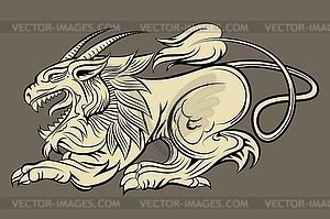 Medieval monster - vector clipart