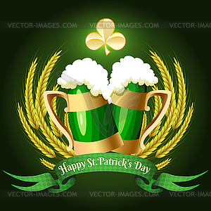 Green beer - vector clip art