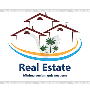 Real Estate agency logo - vector clip art