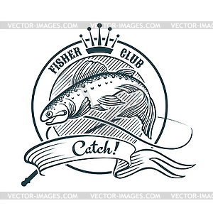 Fisher club - royalty-free vector image