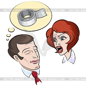 Family scandall - vector image