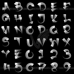 Drawn Alphabet - vector clip art