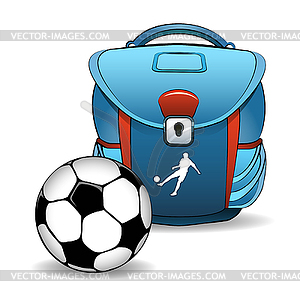 Soccer bag - vector clip art