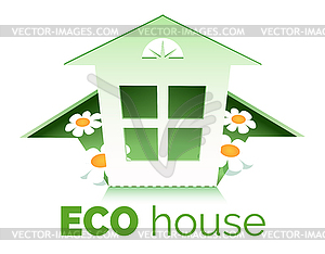 Eco House - vector clip art