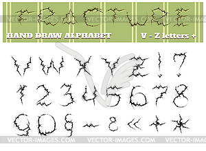 Fracture Alphabet Part Two - vector image