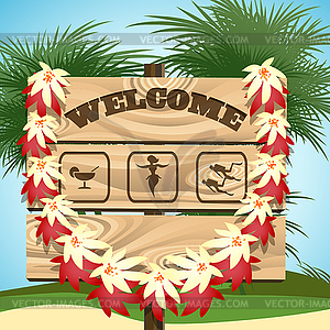 Welcome to Paradise - vector image