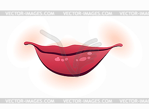 Female Lips with Smile - vector clip art