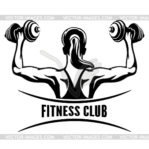 Fitness Club Emblem - vector clip art