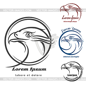 Eagle Head Logo Set - vector clipart