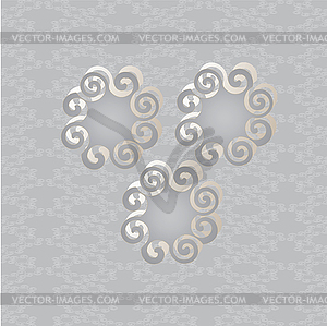 Abstract background with rounded shapes - vector clip art