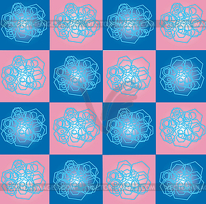 Pattern of squares and hexagons - vector EPS clipart