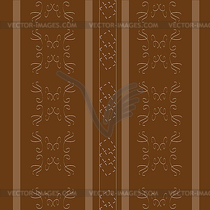 Elegant brown with stripes - vector clipart