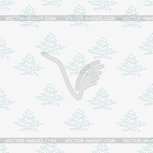 Small trees on grey - vector image