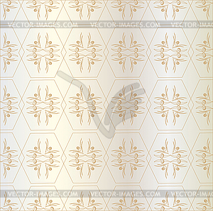 Pattern of hexagons (Golden) - vector clipart