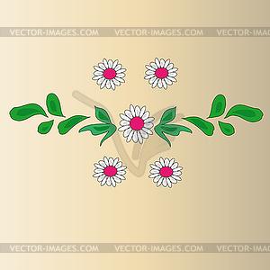 Ornament of flowers - vector clip art
