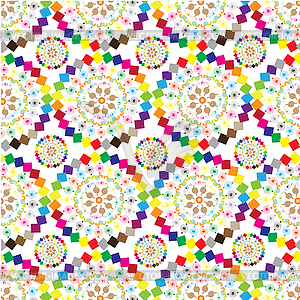 Ornaments of colored patterned circles - vector image