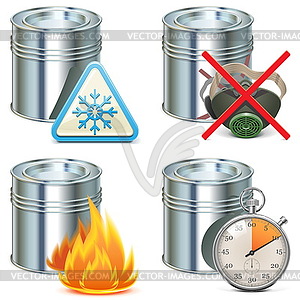 Paint Properties Icons - vector clip art