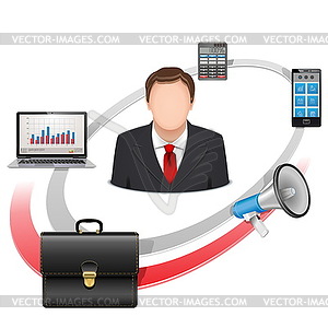 Multi Manager Concept - royalty-free vector image