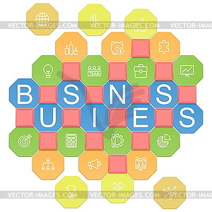 Business Puzzles - stock vector clipart