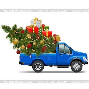 Christmas Pickup - vector image