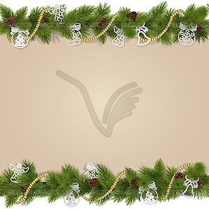 Christmas Background with Decorations - vector EPS clipart