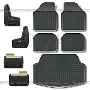 Car Mats set  - vector image