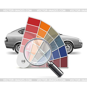 Color Palette for Car - vector image