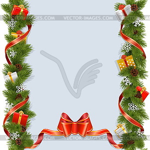 Christmas Background with Gifts - vector clipart