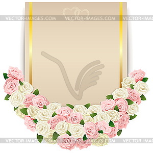 Wedding Flower Card - vector image