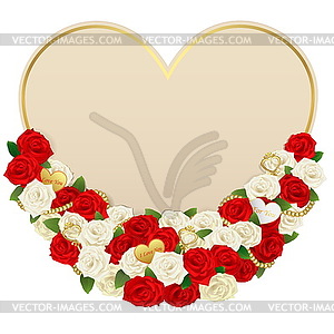 Romantic Flower Card - vector clipart