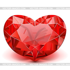 Ruby Heart - vector clipart