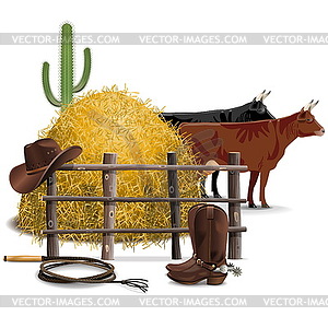 Cowboy Farming Concept - vector image