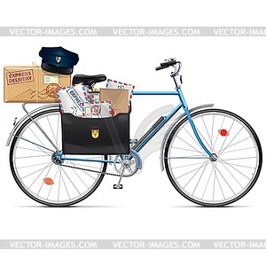 Postal Bicycle - vector image