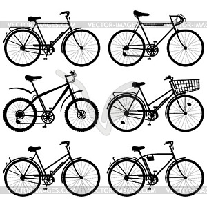 Пиктограмма велосипедов - векторное изображение