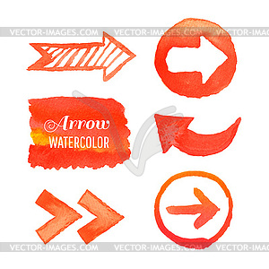 Set watercolor arrows - vector clip art