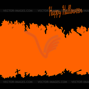 Festive Halloween background with empty space - vector image