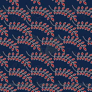 Seamless repeating pattern of painted white branche - vector clipart